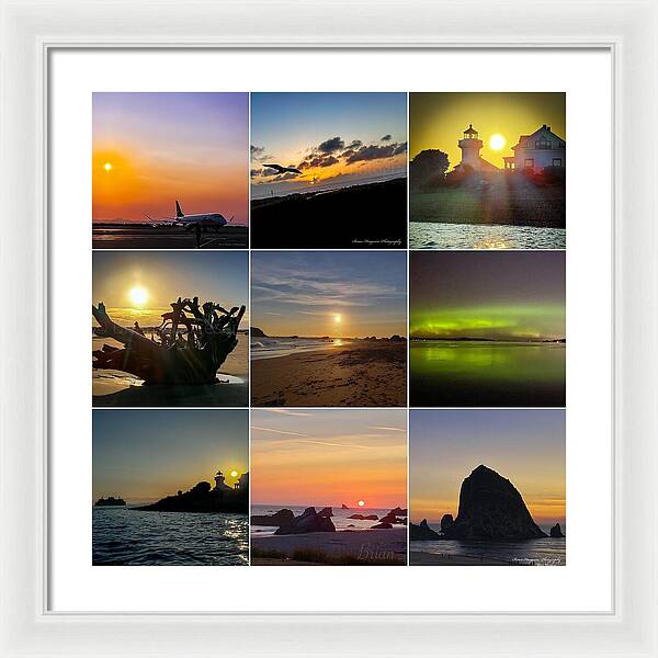 Sunset sunrise - Framed Print