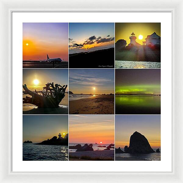 Sunset sunrise - Framed Print