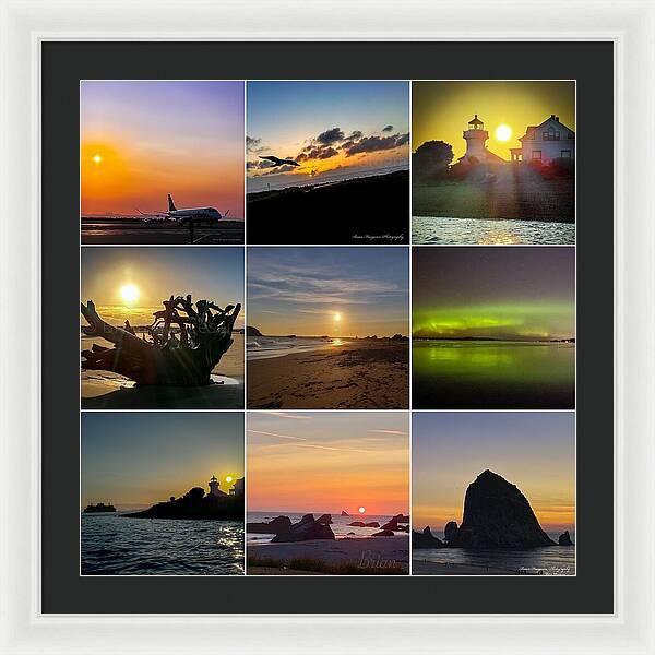 Sunset sunrise - Framed Print