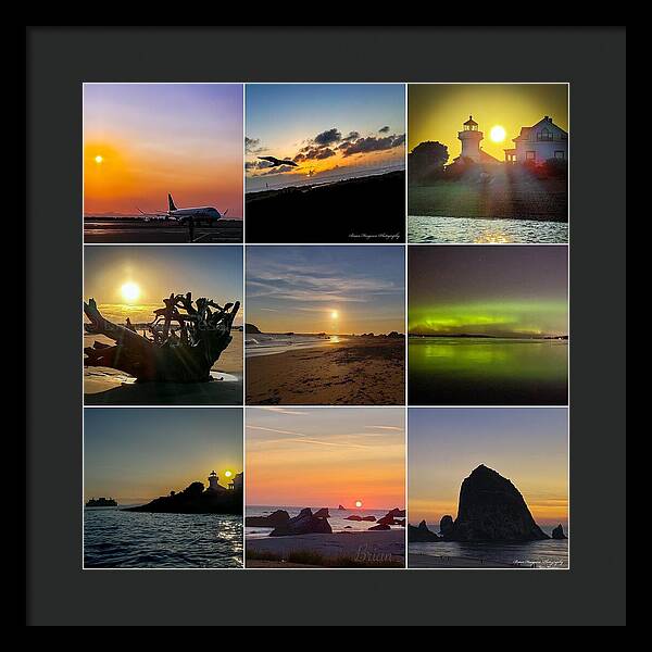 Sunset sunrise - Framed Print