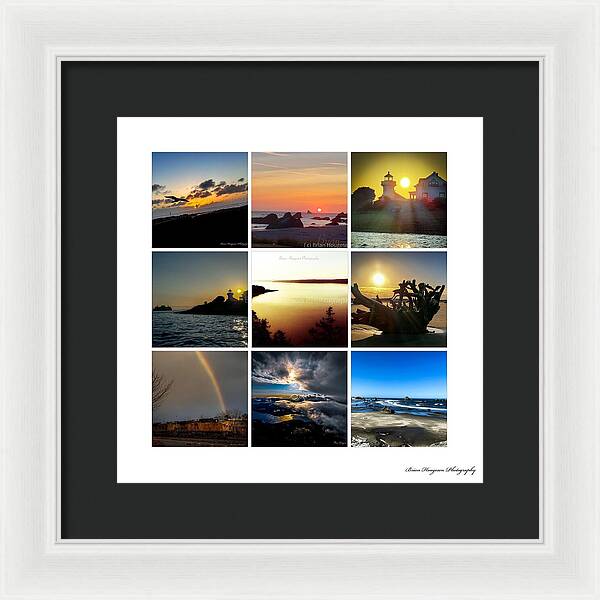Sunsets sunrises and rainbow skies - Framed Print