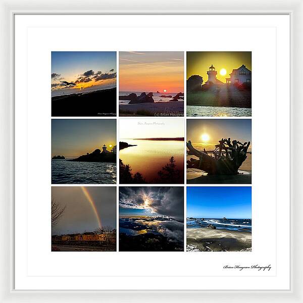 Sunsets sunrises and rainbow skies - Framed Print