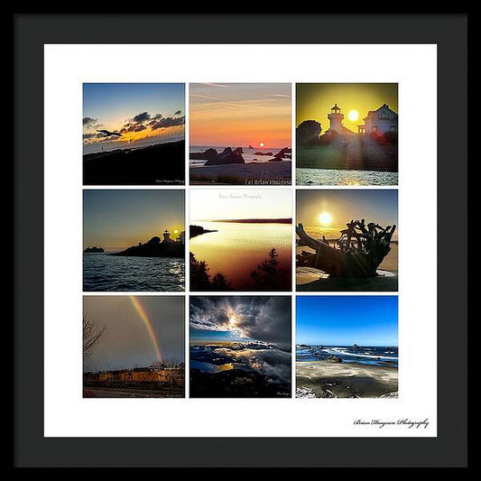 Sunsets sunrises and rainbow skies - Framed Print