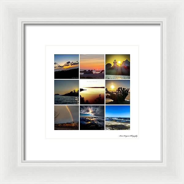 Sunsets sunrises and rainbow skies - Framed Print