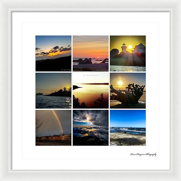 Sunsets sunrises and rainbow skies - Framed Print