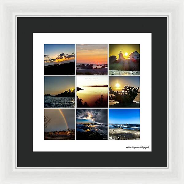 Sunsets sunrises and rainbow skies - Framed Print