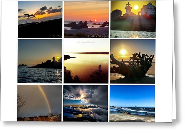 Sunsets sunrises and rainbow skies - Greeting Card