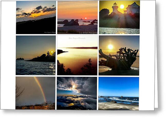 Sunsets sunrises and rainbow skies - Greeting Card