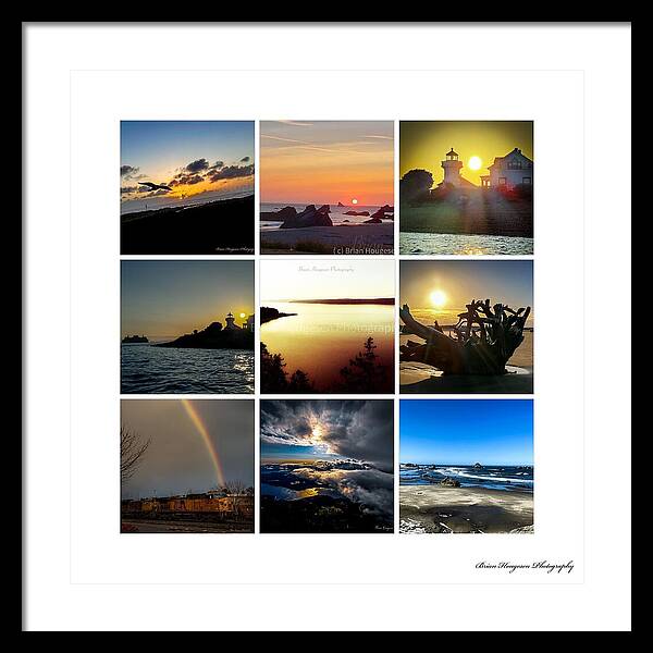 Sunsets sunrises and rainbow skies - Framed Print