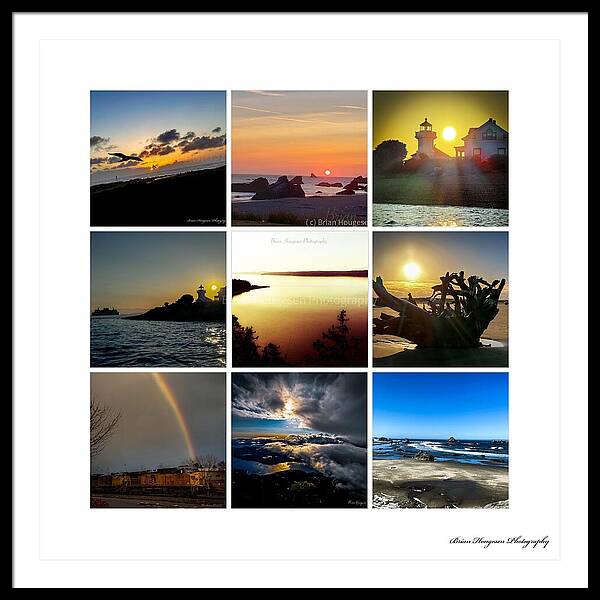 Sunsets sunrises and rainbow skies - Framed Print