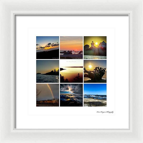 Sunsets sunrises and rainbow skies - Framed Print