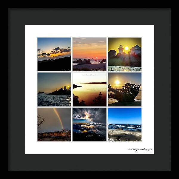 Sunsets sunrises and rainbow skies - Framed Print