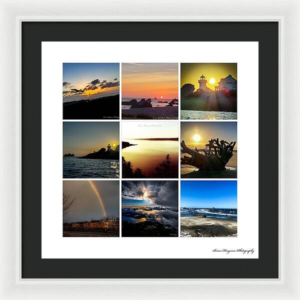 Sunsets sunrises and rainbow skies - Framed Print