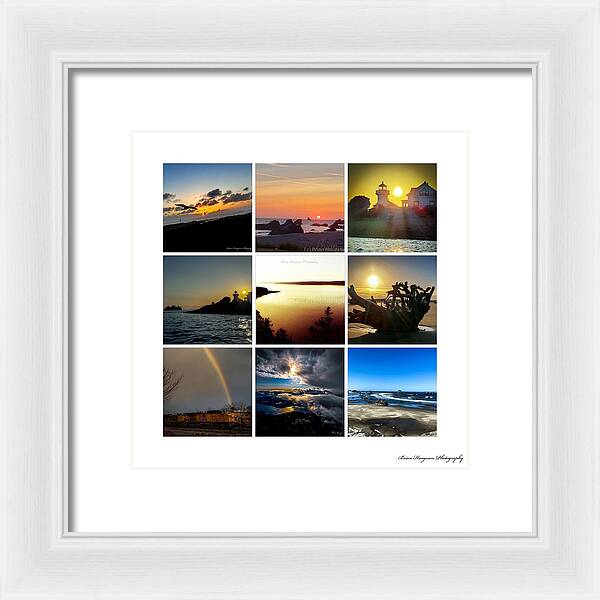 Sunsets sunrises and rainbow skies - Framed Print