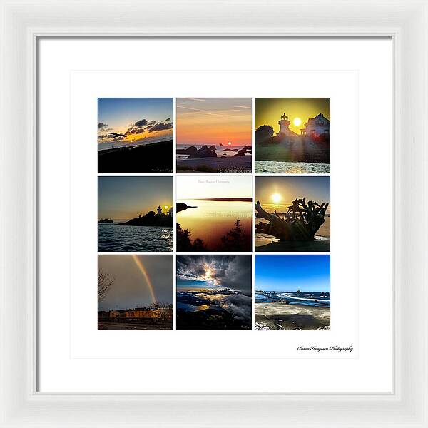 Sunsets sunrises and rainbow skies - Framed Print