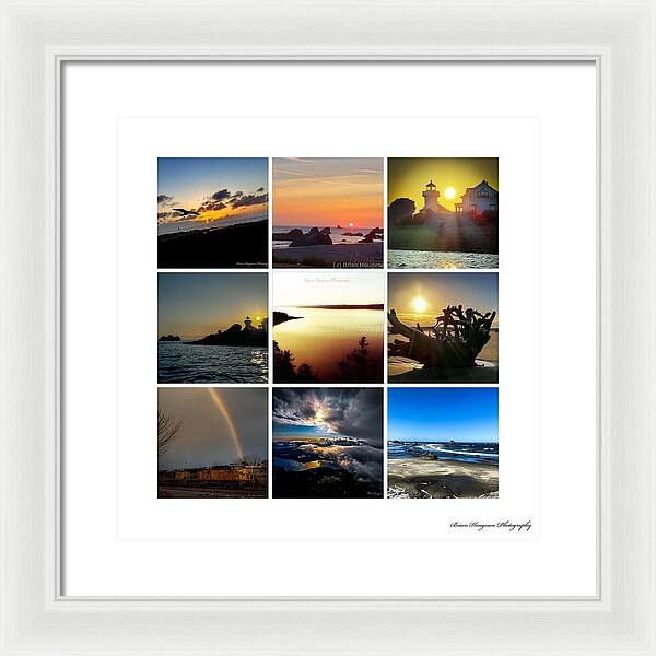 Sunsets sunrises and rainbow skies - Framed Print