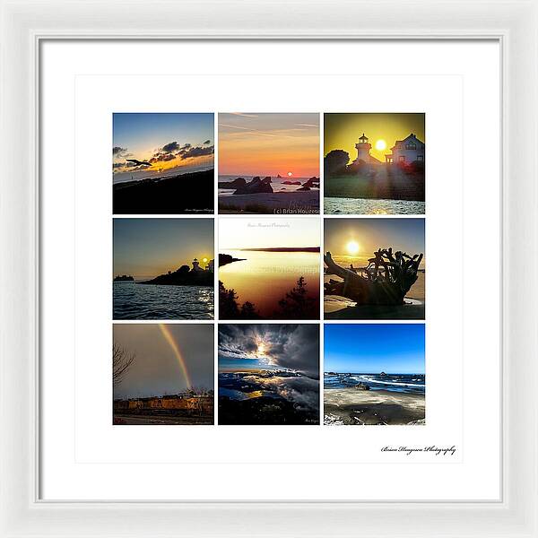 Sunsets sunrises and rainbow skies - Framed Print