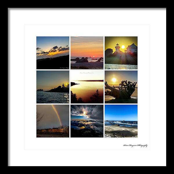 Sunsets sunrises and rainbow skies - Framed Print