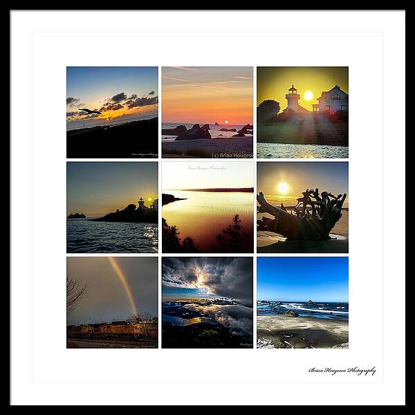 Sunsets sunrises and rainbow skies - Framed Print