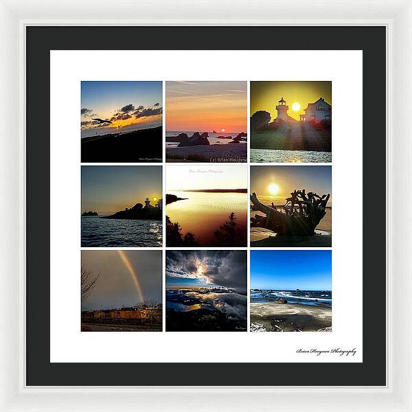 Sunsets sunrises and rainbow skies - Framed Print
