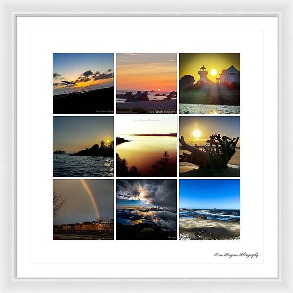 Sunsets sunrises and rainbow skies - Framed Print