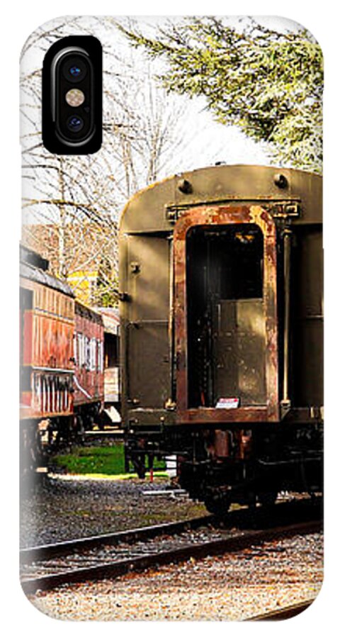 Vintage Train Cars on Tracks - Phone Case