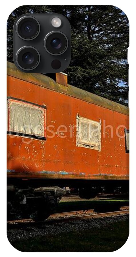 Vintage Train under Blue Sky - Phone Case