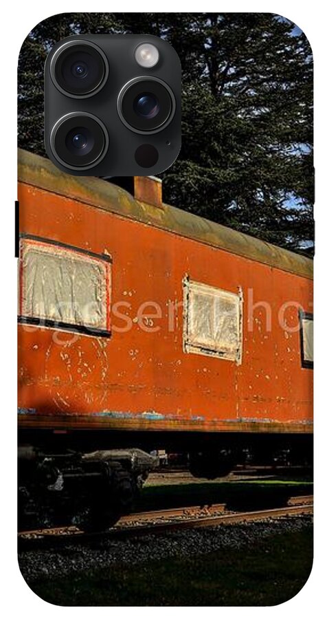 Vintage Train under Blue Sky - Phone Case