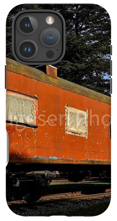 Vintage Train under Blue Sky - Phone Case