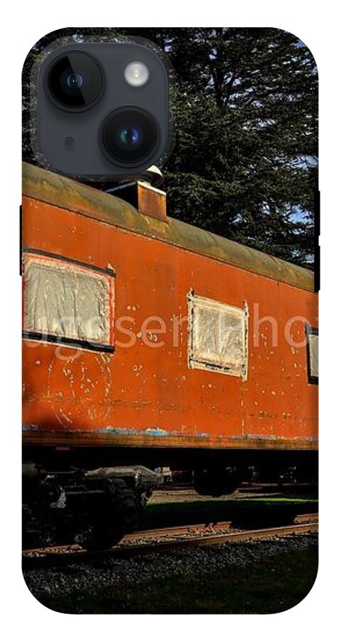 Vintage Train under Blue Sky - Phone Case