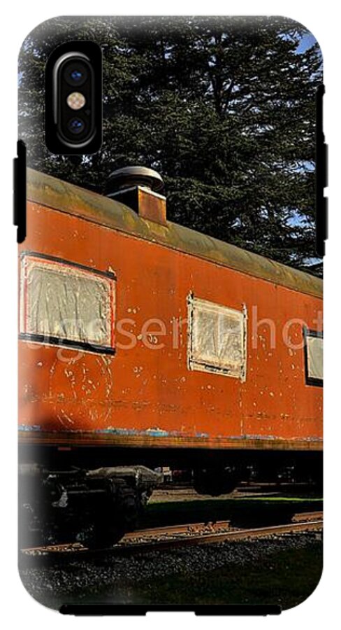 Vintage Train under Blue Sky - Phone Case