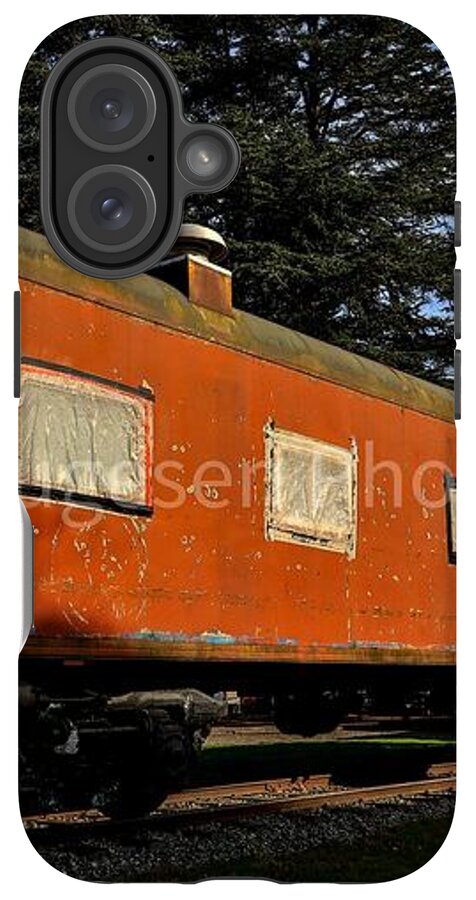 Vintage Train under Blue Sky - Phone Case