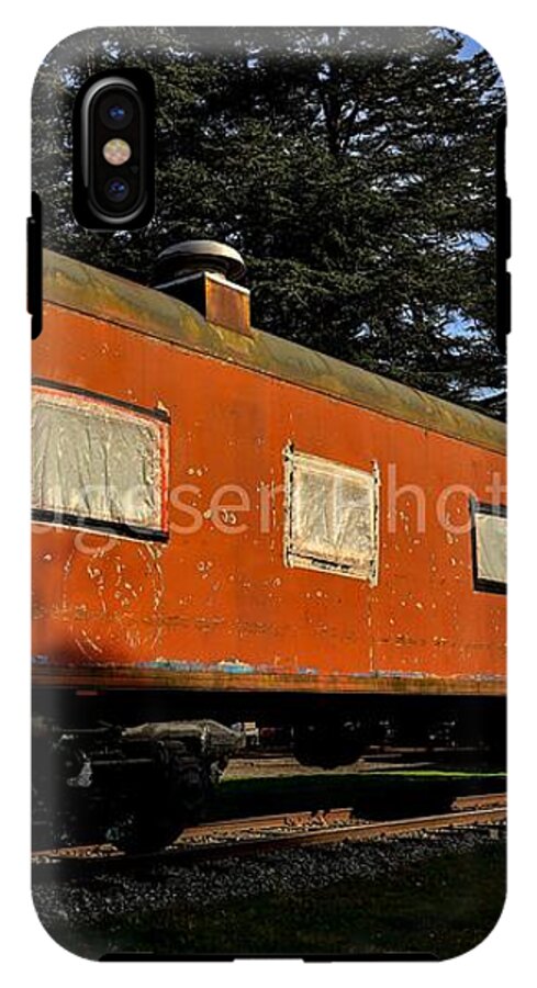 Vintage Train under Blue Sky - Phone Case