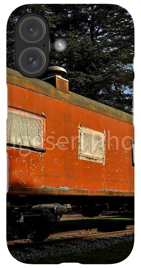 Vintage Train under Blue Sky - Phone Case