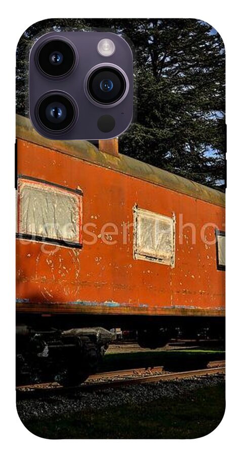 Vintage Train under Blue Sky - Phone Case