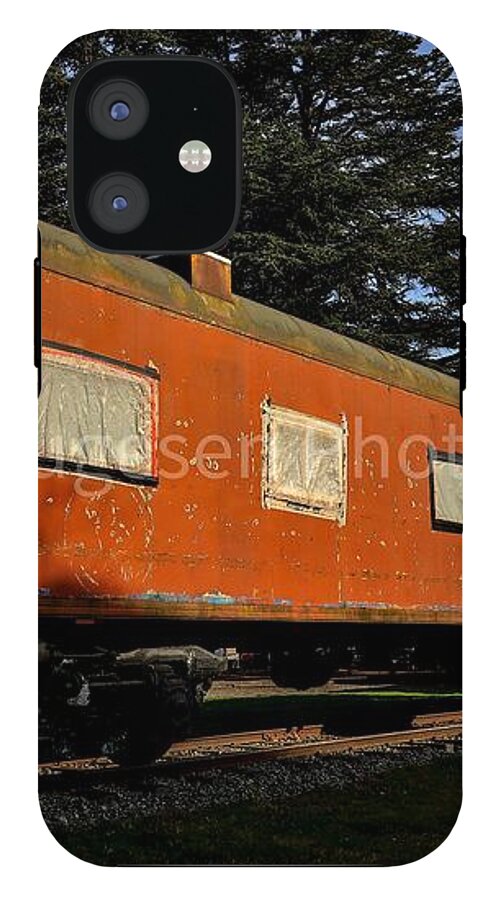 Vintage Train under Blue Sky - Phone Case