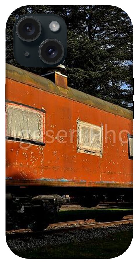 Vintage Train under Blue Sky - Phone Case