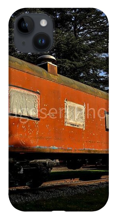 Vintage Train under Blue Sky - Phone Case