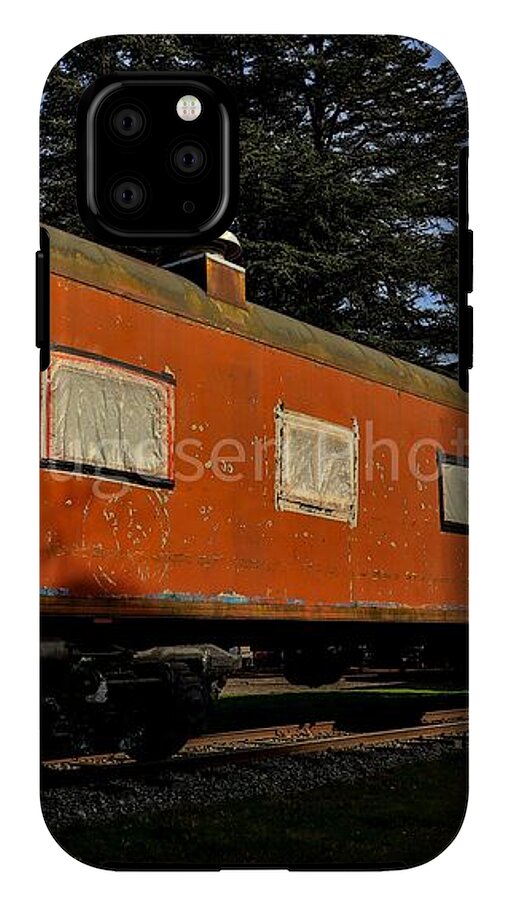 Vintage Train under Blue Sky - Phone Case