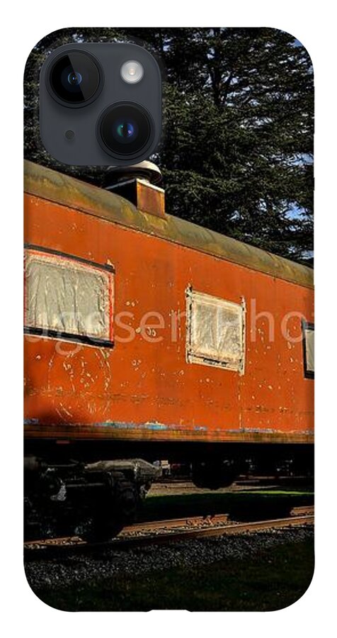 Vintage Train under Blue Sky - Phone Case