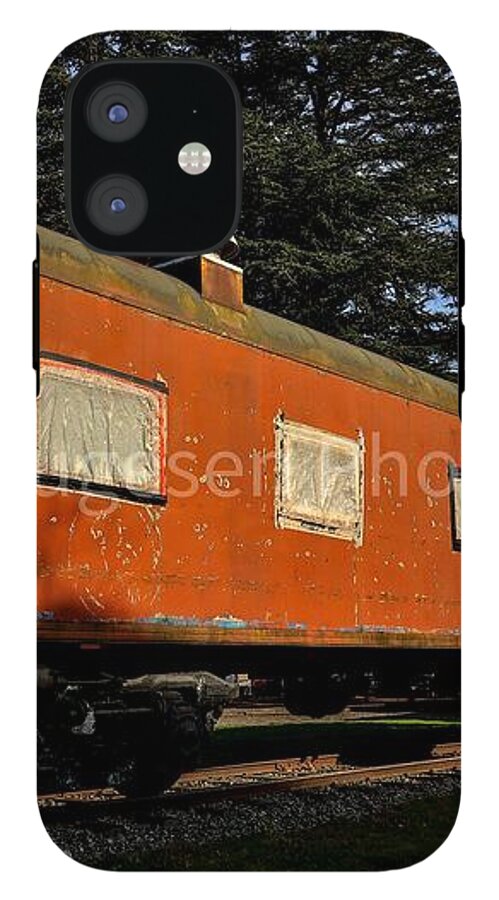 Vintage Train under Blue Sky - Phone Case