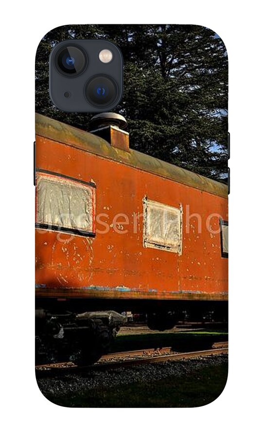 Vintage Train under Blue Sky - Phone Case