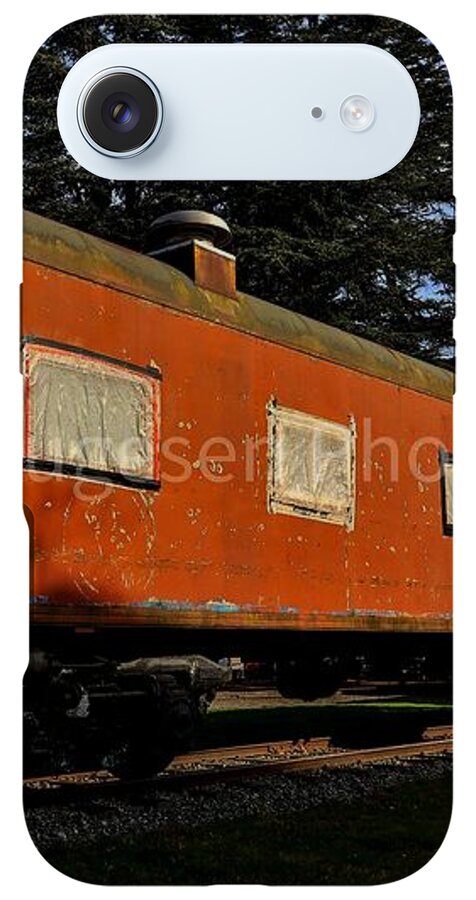 Vintage Train under Blue Sky - Phone Case