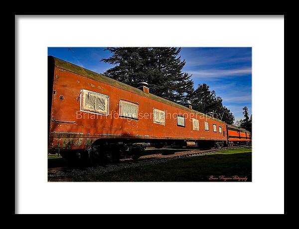 Vintage Train under Blue Sky - Framed Print