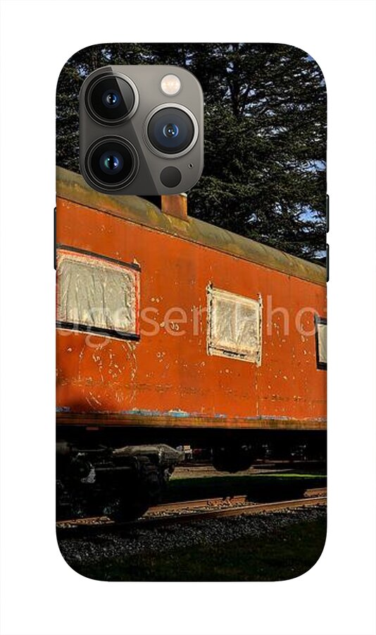 Vintage Train under Blue Sky - Phone Case
