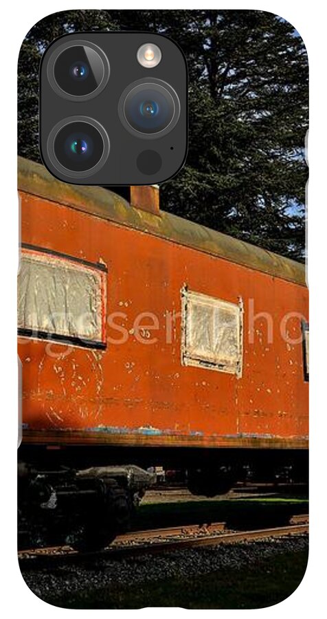 Vintage Train under Blue Sky - Phone Case