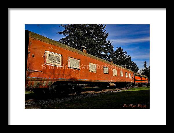 Vintage Train under Blue Sky - Framed Print