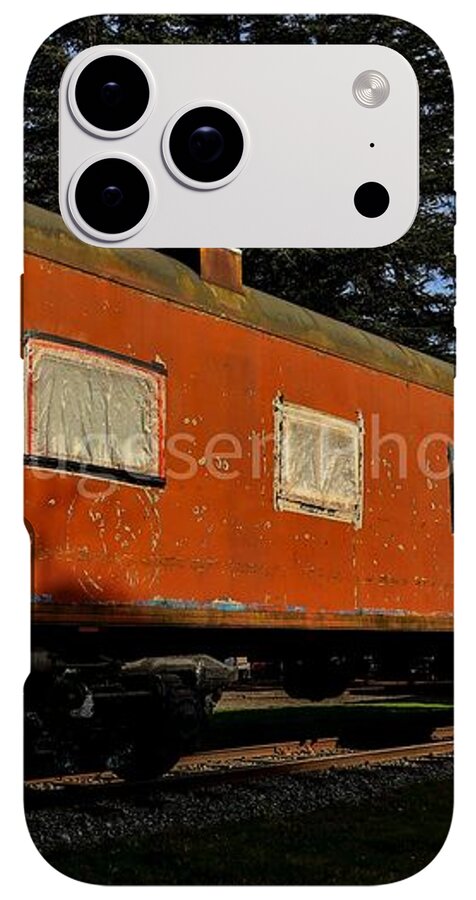 Vintage Train under Blue Sky - Phone Case