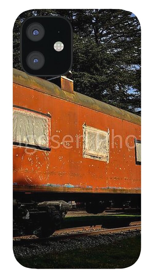 Vintage Train under Blue Sky - Phone Case