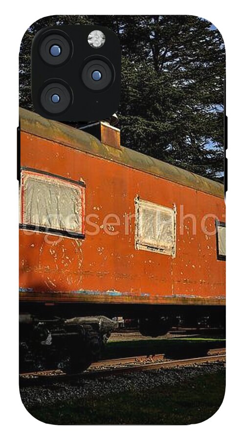 Vintage Train under Blue Sky - Phone Case